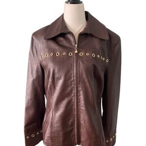 St . John Sport brown  Leather Biker jacket